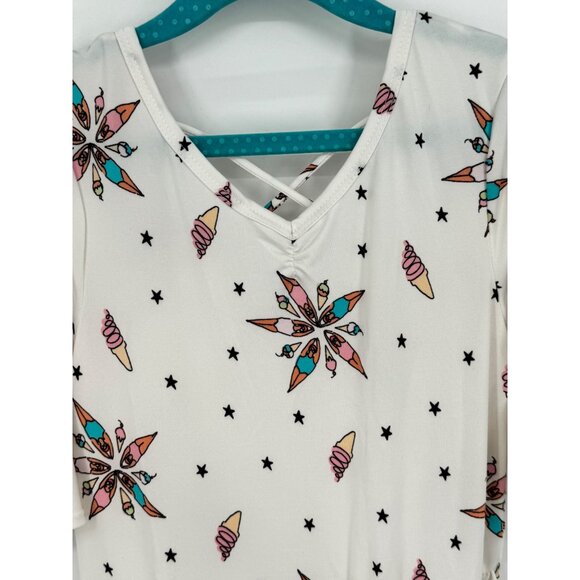 Dotdotsmile Girls Dress Size 8/10 White with Ice Cream and Ladies New With Tags - Picture 3 of 6